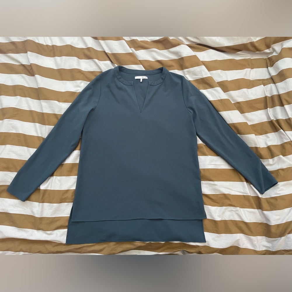 OAK + FORT teal ls top XS 38” ptp